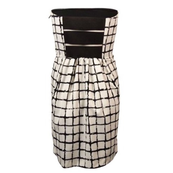 Rachel Roy black/white windowpane cocktail dress - Picture 2 of 6